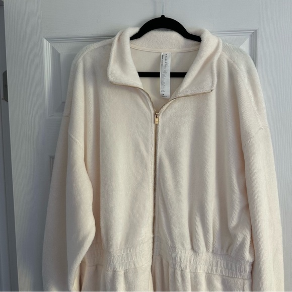 Size 2X Fabletics Cozy Cord Zip Fuzzy Onesie - Picture 6 of 11